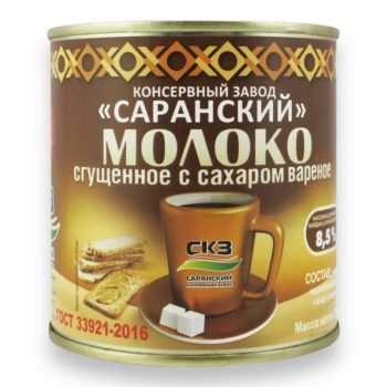 Молоко сгущенное вареное ГОСТ "Саранское" 8.5%, 380гр