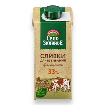 Сливки "Село зеленое" для взбивания натуральные 33% 200гр