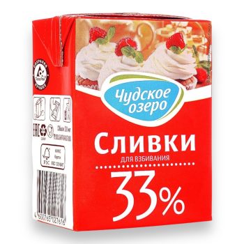 Сливки "Чудское Озеро" для взбивания натуральные 33% 200гр