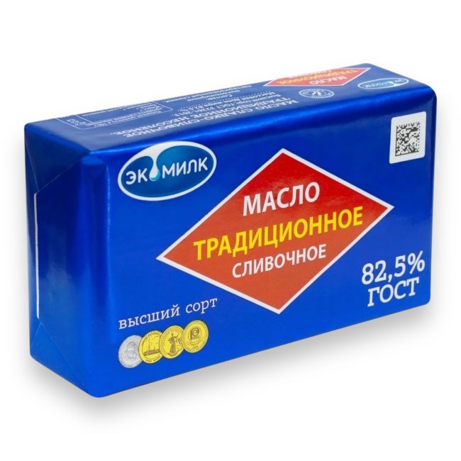 Масло сливочное «Экомилк» Коровка 82,5%, 450гр