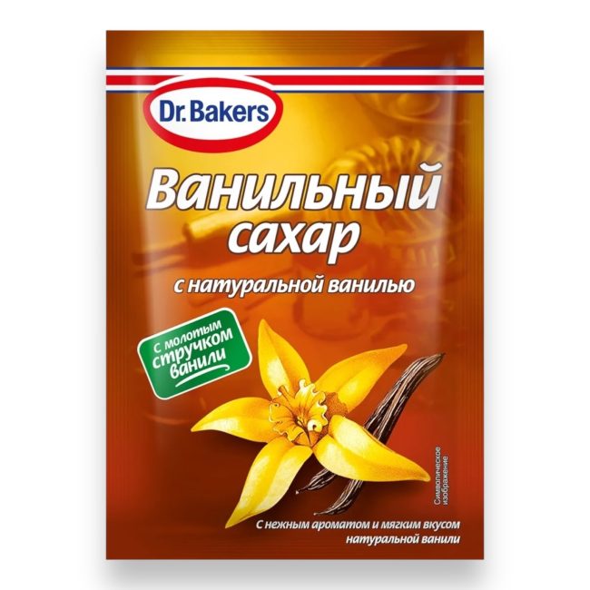 Сахар ванильный (с натуральной ванилью) "Dr/Oetker", 15гр