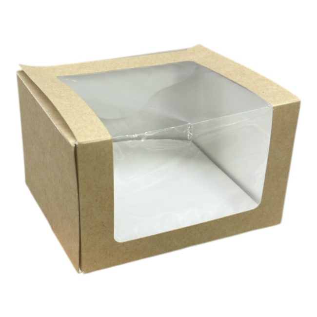 Коробка 13*11*8 с окном Крафт