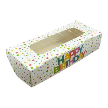 Коробка с окном "Happy Birthday",17*7*4см