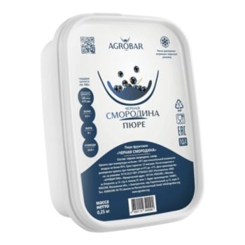 Пюре "Agrobar" ЧЕРНАЯ СМОРОДИНА 250гр