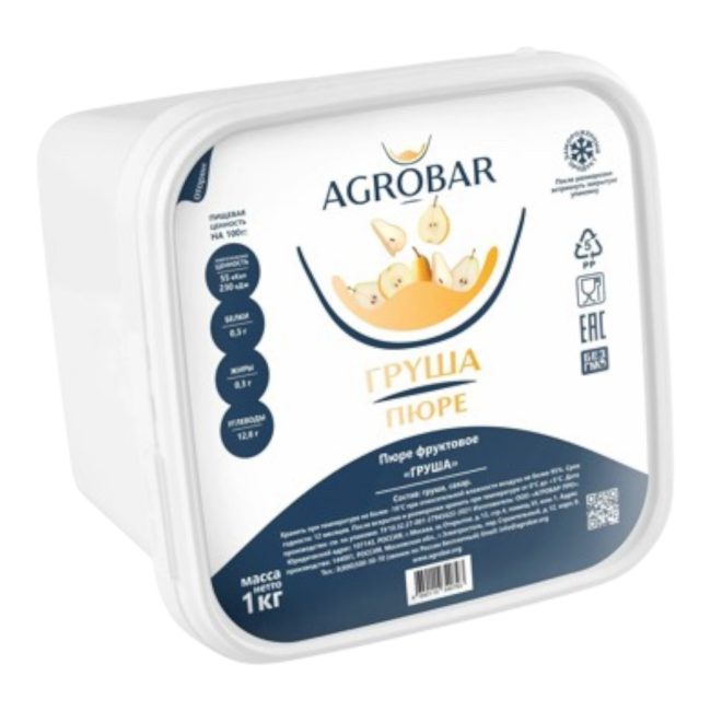 Пюре "Agrobar" ГРУША 1кг