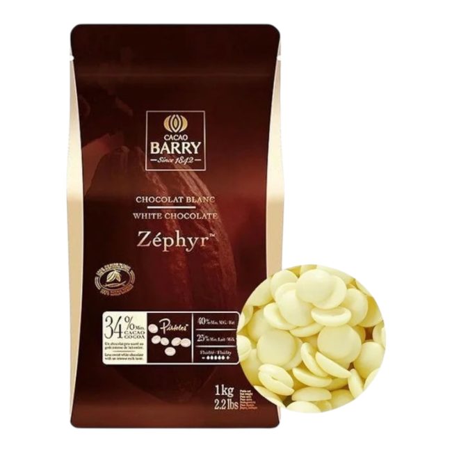 Шоколад белый "Cacao Barry" ZEPHYR 34%, 1 кг