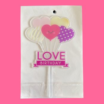 Топпер "LOVE BIRTHDAY" прозрачный